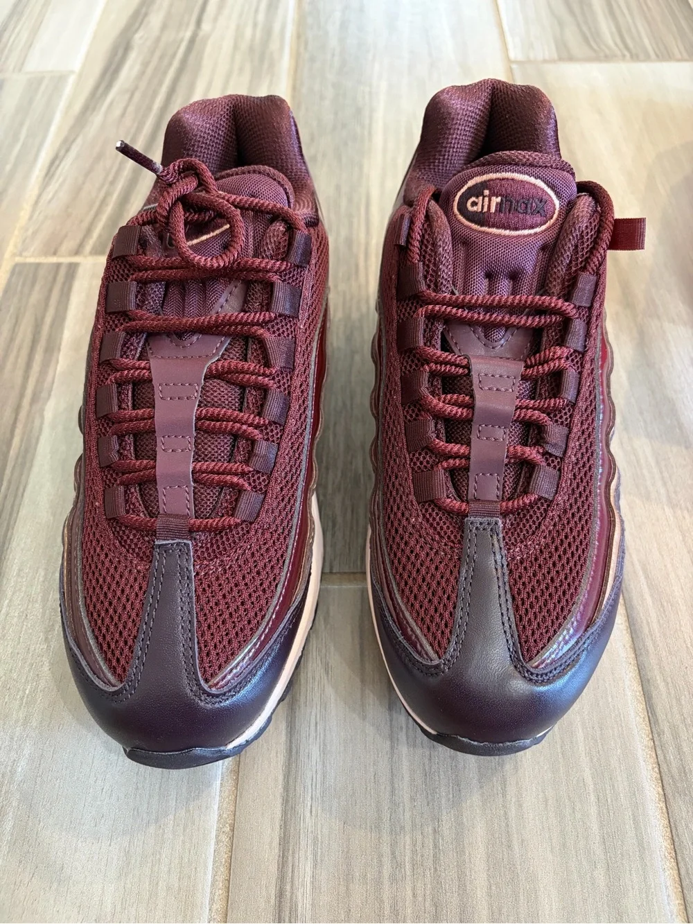 Women's Nike Air Max 95 Big Bubble Shoes -Burgundy Crush Metallic Red IB6398 600